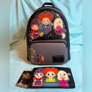 Loungefly x Disney Hocus Pocus Sanderson Sisters Backpack & Wallet